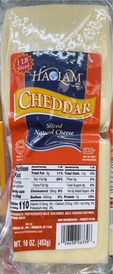 Haolam Cheddar Cheese Yellow Sliced