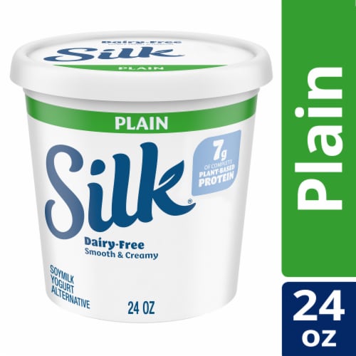 Silk Plain Dairy Free Vegan Soy Milk Yogurt Alternative Tub
