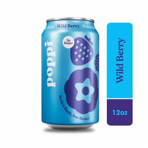Poppi Wild Berry Prebiotic Soda Can