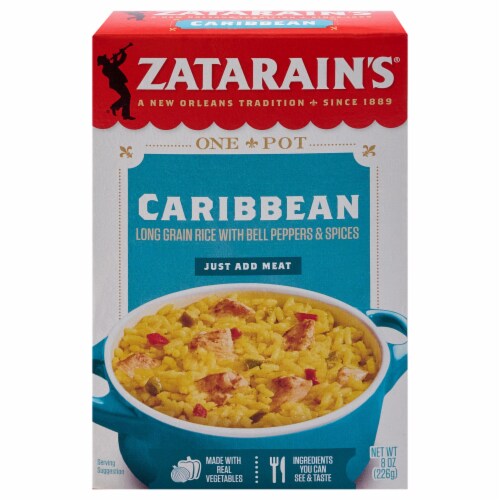 Zatarain's Caribbean Long Grain Rice with Bell Peppers and Spices, 8.0 oz