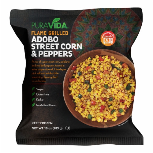 Pura Vida Flame Grilled Adobo Street Corn and Peppers