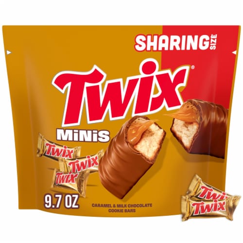Twix Minis Caramel and Milk Chocolate Candy Bars Sharing Size Bag