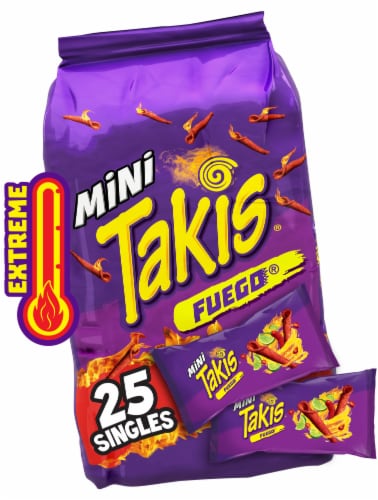 Takis Fuego Mini, Hot Chili Pepper & Lime Rolled Tortilla Chips Multipack
