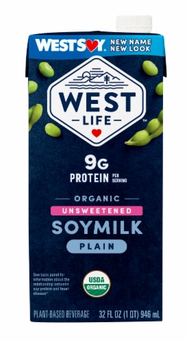 West Life Organic Unsweetened Plain Soymilk