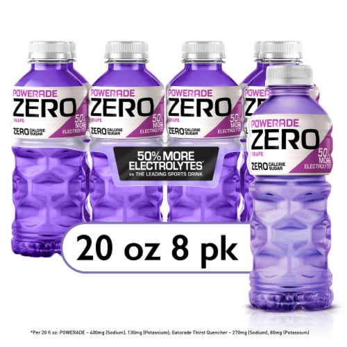 POWERADE® Grape Zero Sugar Sports Drink Bottles