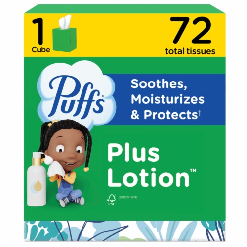 Puffs Plus Lotion Mega Cube Facial Tissue