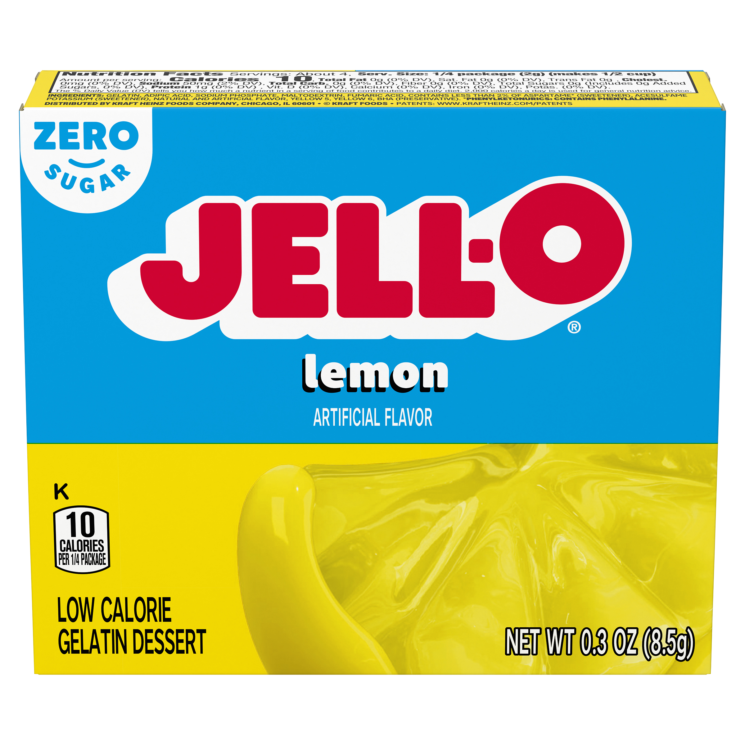 Zero Sugar Lemon Flavor Gelatin