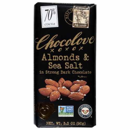 Chocolove Almonds & Sea Salt in Strong Dark Chocolate Bar