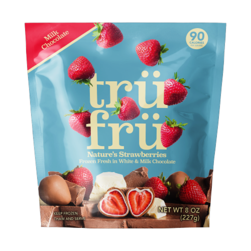 Tru Fru Frozen Fresh Strawberries in Milk & White Chocolate