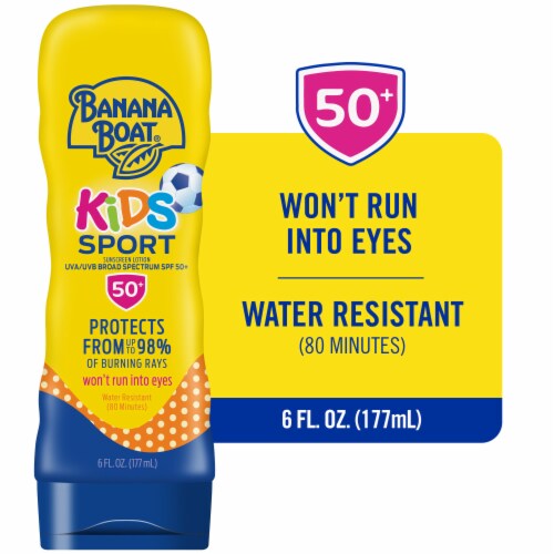 Banana Boat Kids Sport Sunscreen Lotion SPF 50 Tear-Free Sting-Free Pediatrician Tested