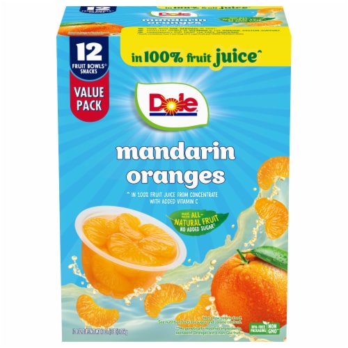 Dole Mandarin Oranges in 100% Fruit Juice 12 - 4 oz Cups