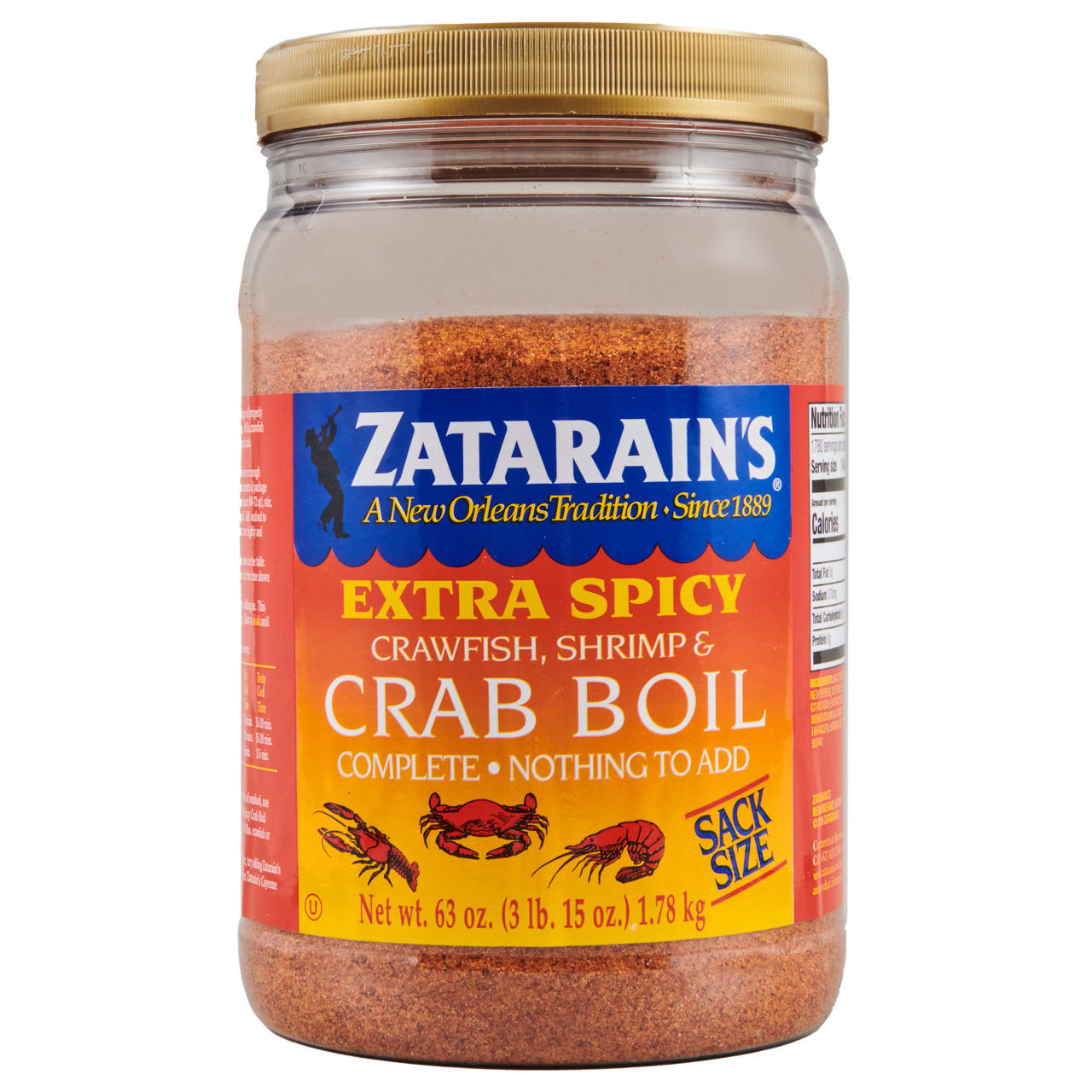 Zatarain's Extra Spicy Crawfish, Shrimp & Crab Boil, 63 oz