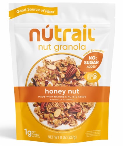NuTrail No Sugar Added Honey Nut Granola 8 oz