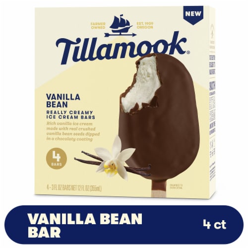 Tillamook® Vanilla Bean Ice Cream Bars 4 - 3 fl oz Bars