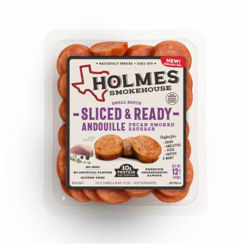 Holmes Smokehouse Sliced & Ready Pecan Smoked Andouille Sausage 12 oz