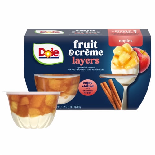 Dole Apples Fruit & Creme Layers 4 - 4.3 oz Cups