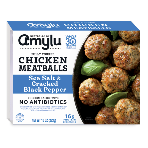 Meatballs by Amylu Sea Salt Black Pepper Chicken Meatballs - 10 oz Base