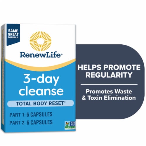 Renew Life 3-Day Cleanse Total Body Reset 2-Part Detox Cleanse Supplement