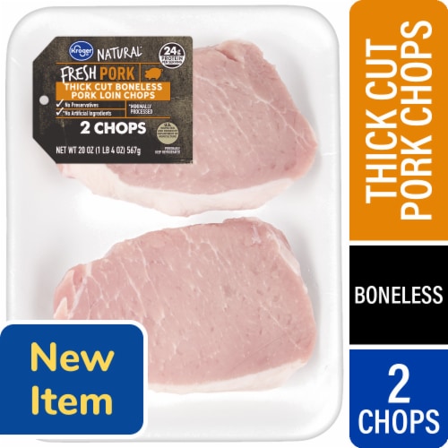 Kroger® Natural Thick Cut Boneless Pork Loin Chops
