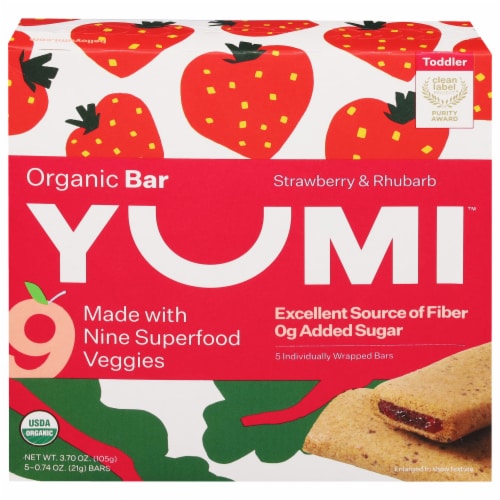YUMI™ Strawberry Rhubarb Organic Toddler Snack Bars