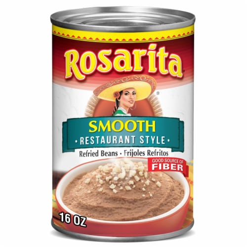 Rosarita Restaurant Style Smooth Refried Beans, Canned Beans