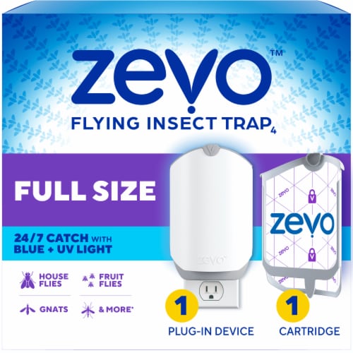 Zevo Flying Insect Indoor Fly Trap Full Size Easy, Mess-Free Solution