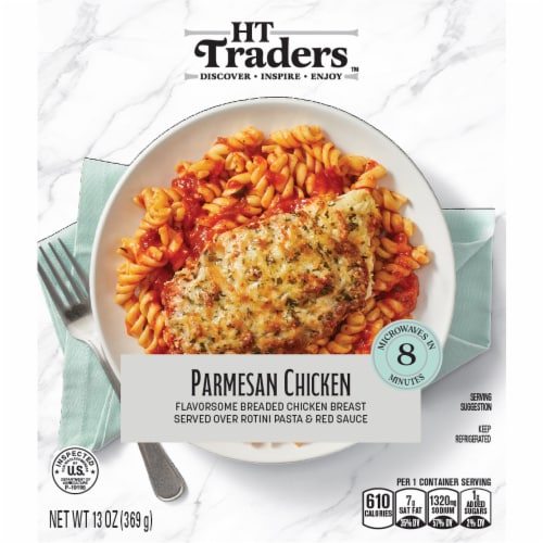 HT Traders™ Parmesan Chicken Breast with Rotini Pasta & Red Sauce