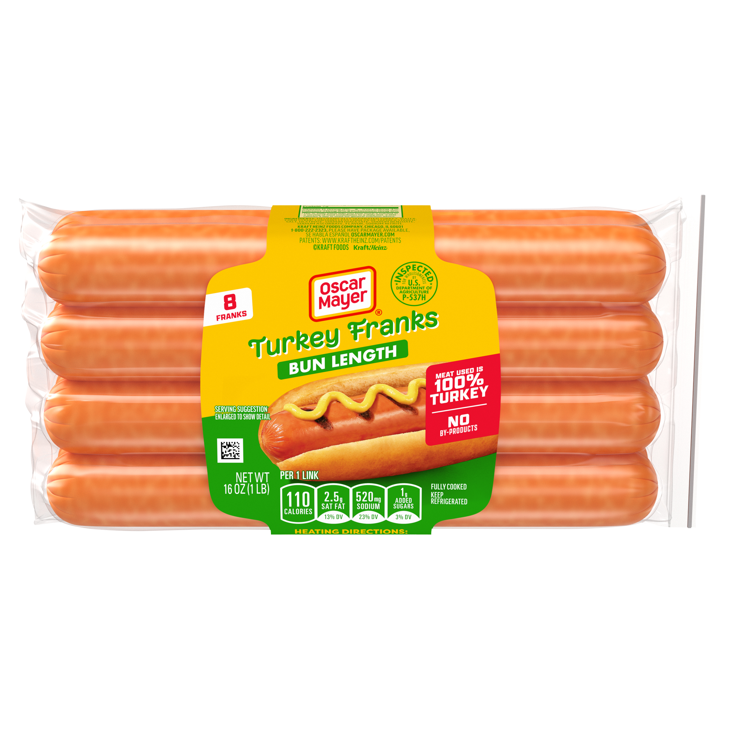 Bun-Length Turkey Franks Hot Dogs
