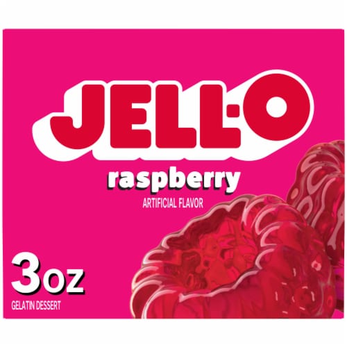 Jell-O Raspberry Gelatin Dessert Mix, Box