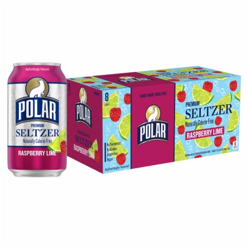Polar Raspberry Lime Flavored Seltzer Water Cans
