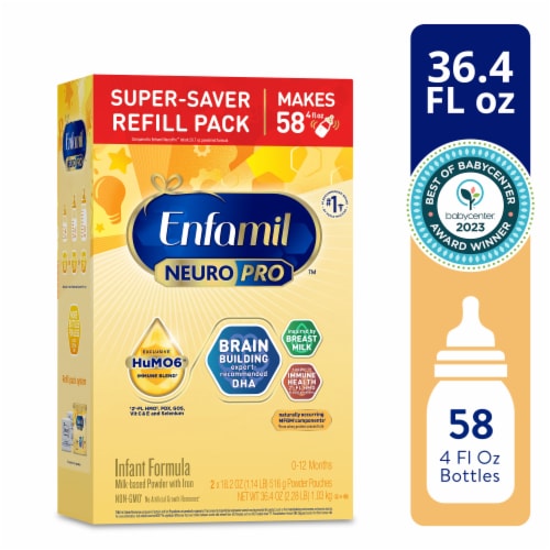 Enfamil NeuroPro Baby Formula, Brain Building Duo DHA & MFGM, Infant Formula Powder