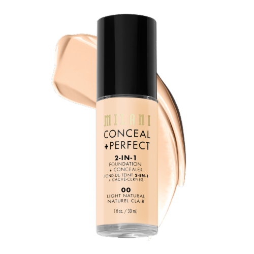 Milani Conceal + Perfect 2-in-1 Foundation & Concealer Medium to Full Coverage 00 Light Natural