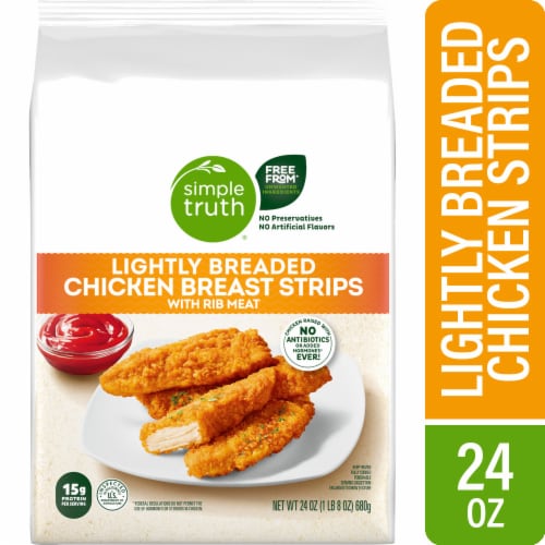 Simple Truth® Frozen Fully Cooked Lightly Breaded Chicken Breast Strips