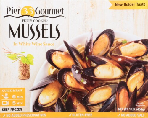 Pier 33 Gourmet Mussels in White Wine Sauce