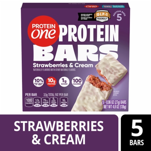Protein One Strawberries and Cream GLP-1 Friendly Protein Bars