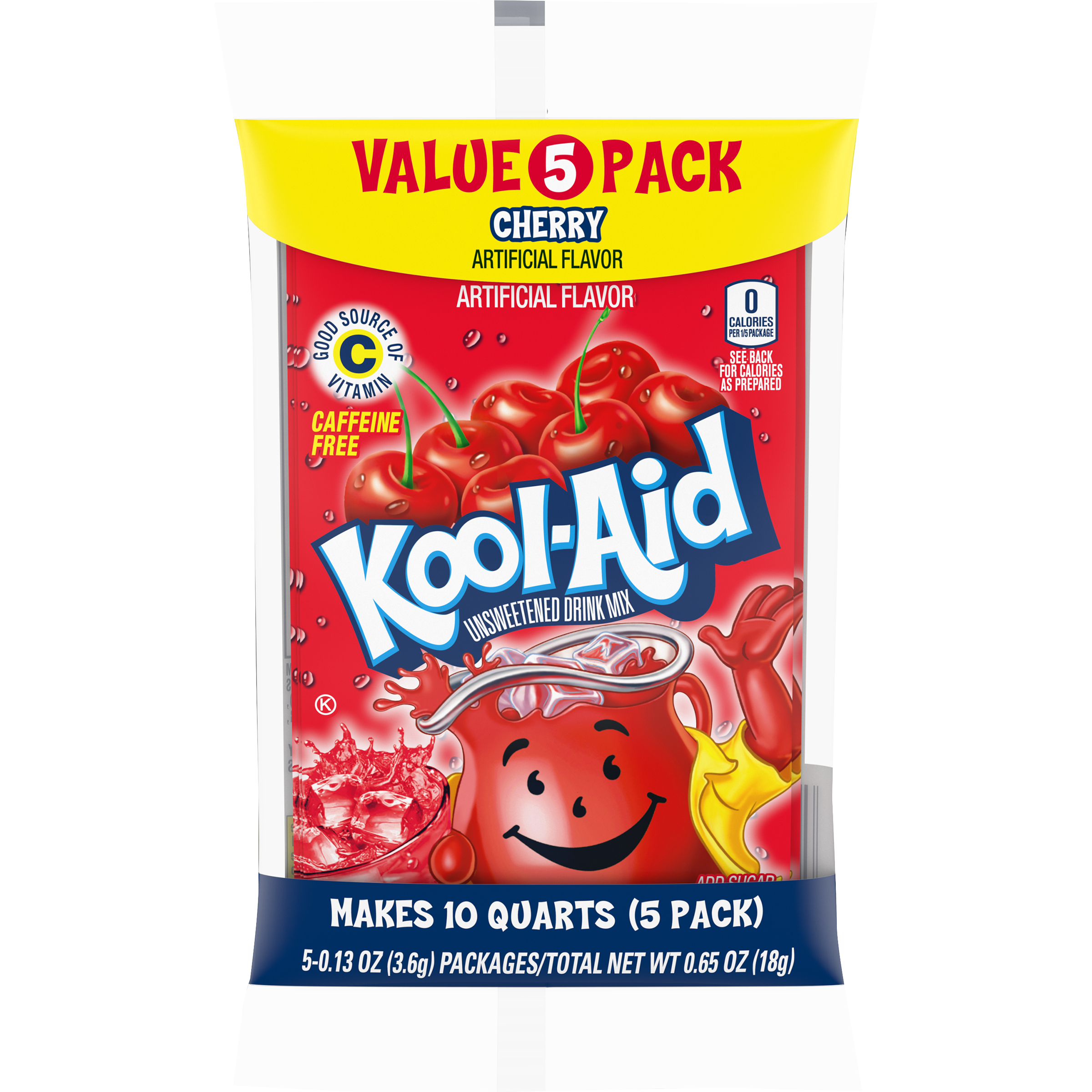 Unsweetened Cherry Artificially Flavored Powdered Soft Drink Mix Value Pack