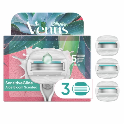 Venus SensitiveGlide Women's Razor for Sensitive Skin Aloe Bloom Scented