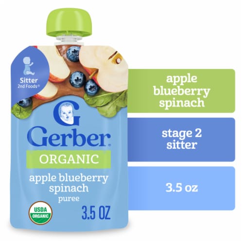 Gerber 2nd Foods Organic Apple Blueberry Spinach