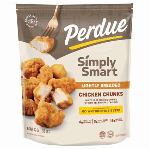 Perdue® Simply Smart® Frozen Fully Cooked Lightly Breaded Chicken Breast Chunks