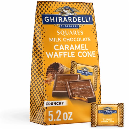 Ghirardelli Milk Chocolate Caramel Waffle Cone Squares