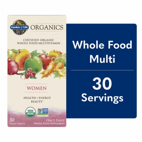 Garden of Life® Organics Women's Multivitamin for Health Energy Hair Skin and Nails Support Tablets