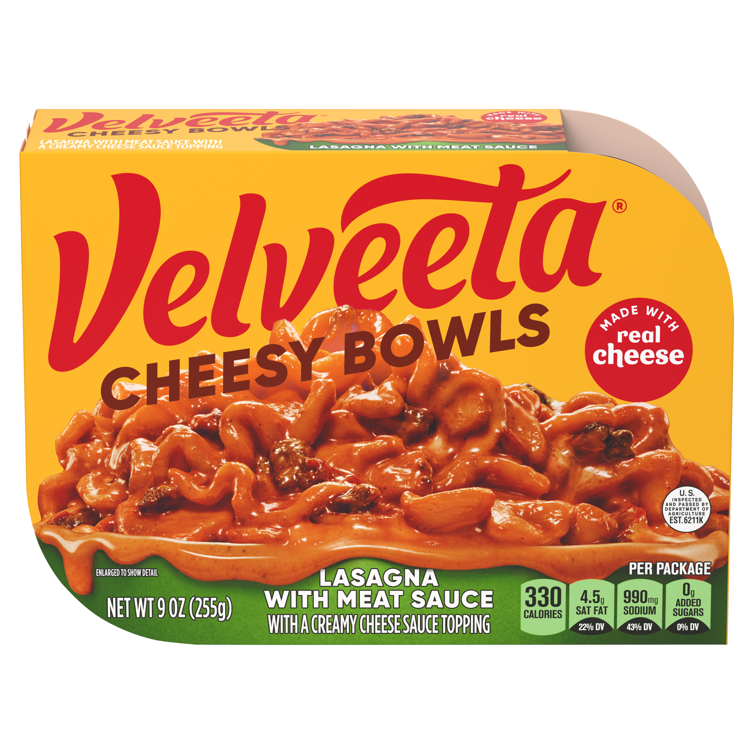 Cheesy Lasagna with Meat Sauce & Creamy Cheese Sauce Topping Microwavable Meal