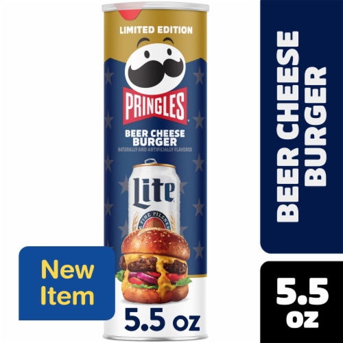 Pringles® Miller Lite Beer Cheese Burger Potato Crisps Chips