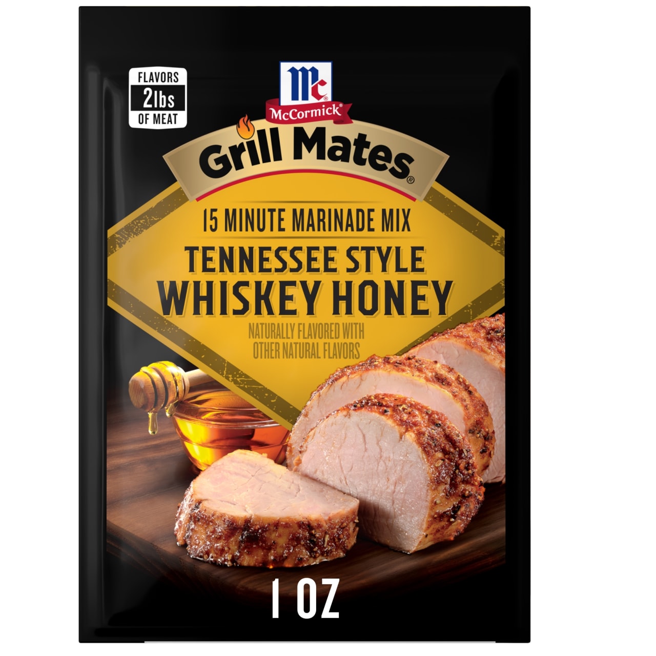 McCormick GRILL MATES Tennessee Style Whiskey Honey Marinade Seasoning Mix, 1.0 oz