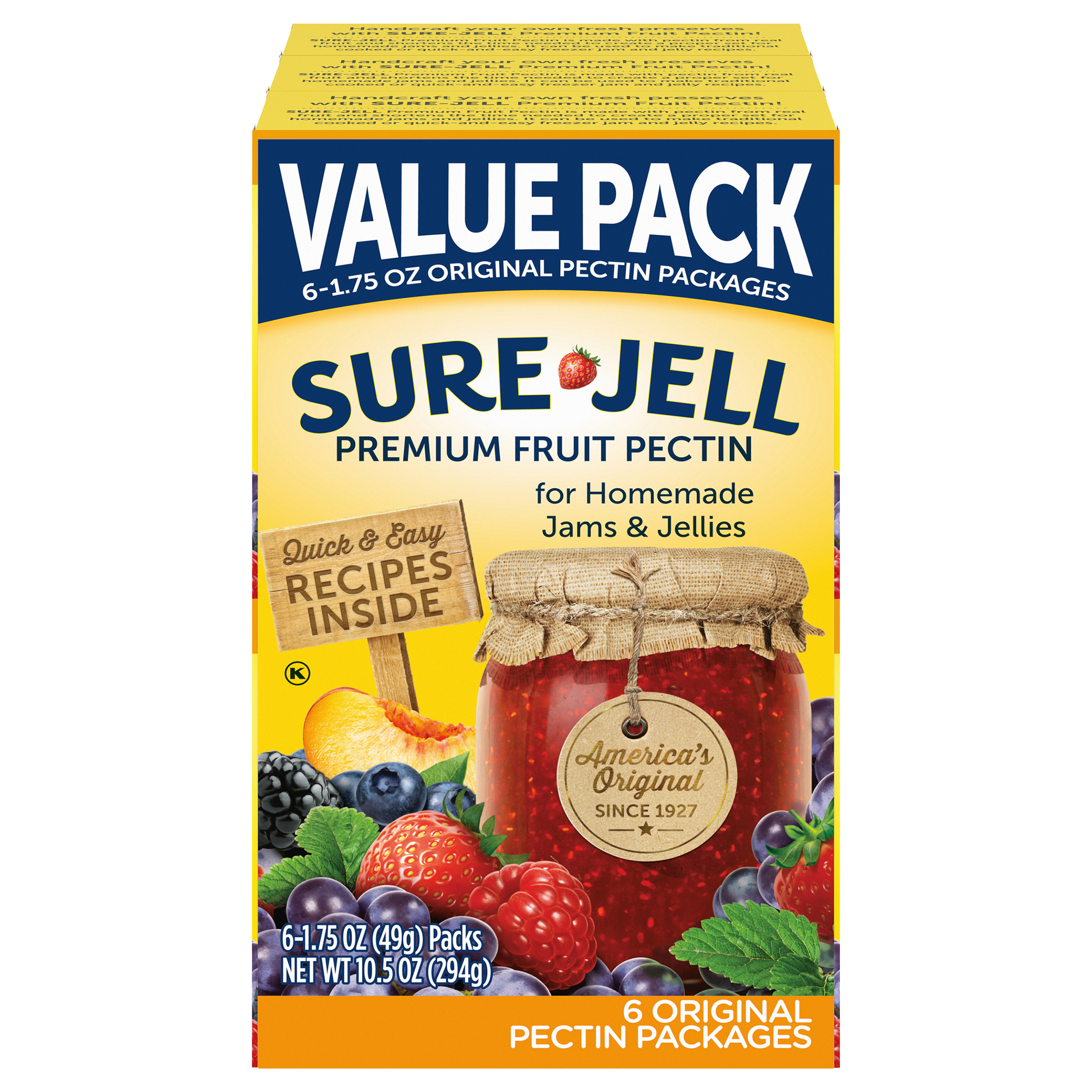 Original Premium Fruit Pectin for Homemade Jams & Jellies Value Pack