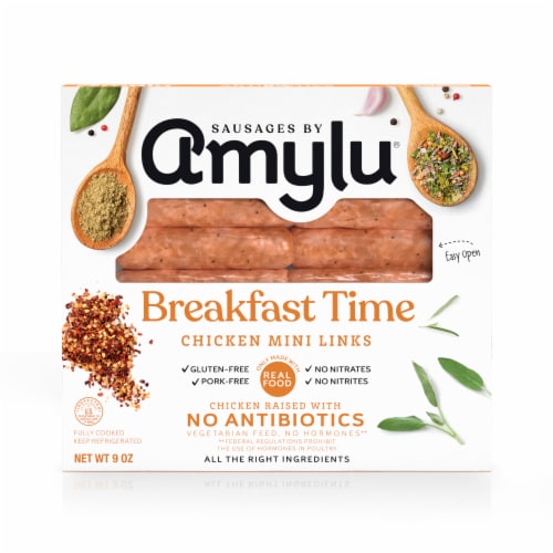 Sausages by Amylu Amylu Foods Breakfast Time Mini Chicken Sausage Links