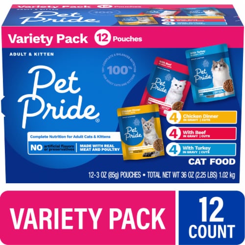 Pet Pride® All Life Stages Wet Cat Food Pouches Assorted Variety Pack