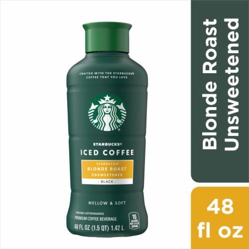 Starbucks Blonde Roast Unsweetened Black Iced Bottled Coffee Drink