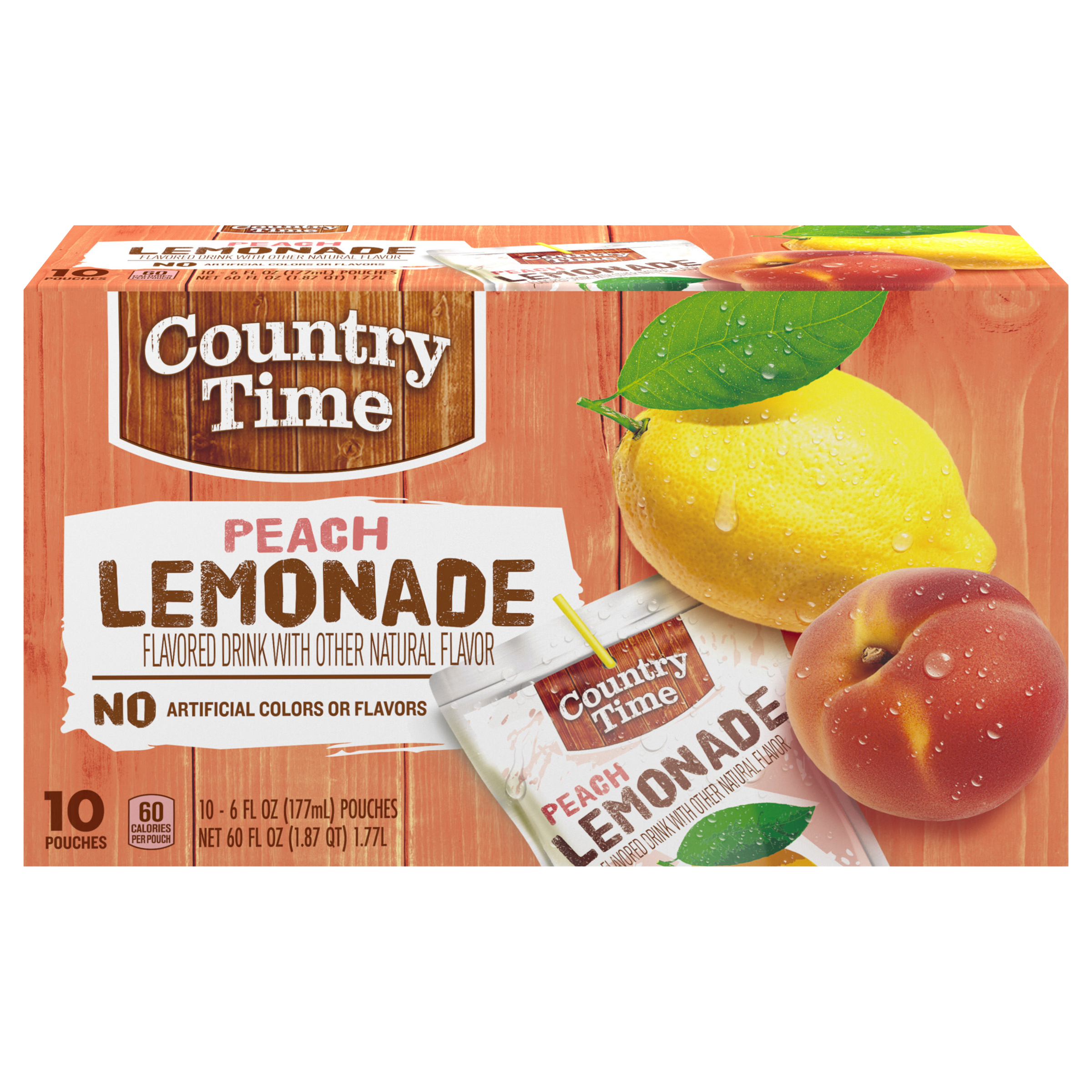 Peach Lemonade Ready to Drink Flavored Drink Pouches