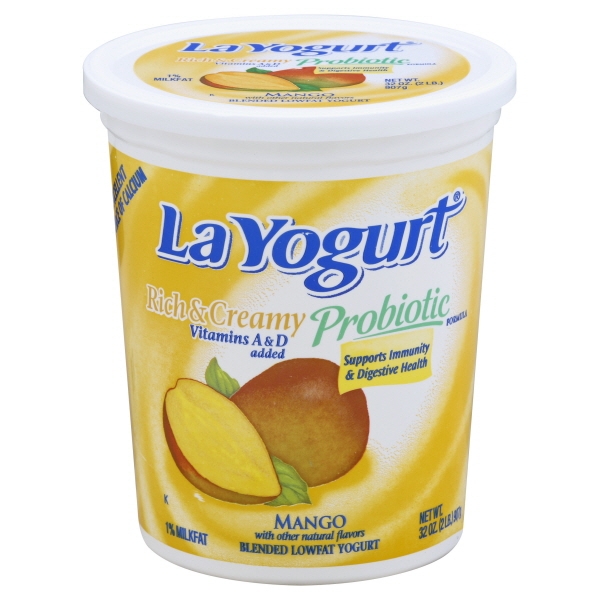 La Yogurt Probiotic R & C Mango LFat 32oz